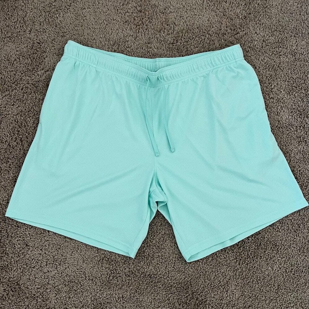 Athletic Men's Mint Green Shorts 2XL Drawstring Mesh